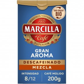 MARCILLA cafe molido descafeinado gran aroma 250 grs